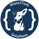 WenclTech Solutions Logo { Dog }